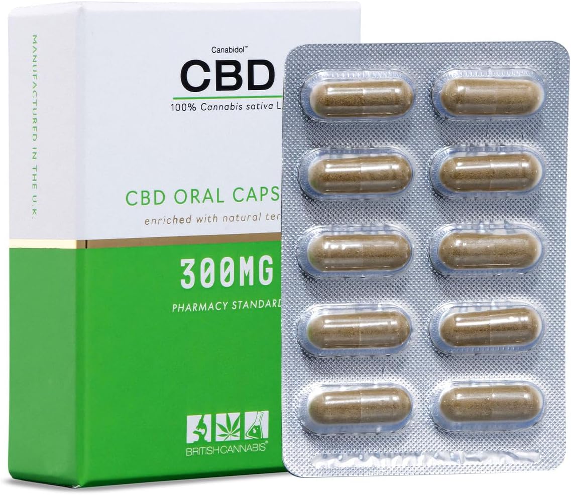 British Cannabis CBD Oral Capsules 300mg