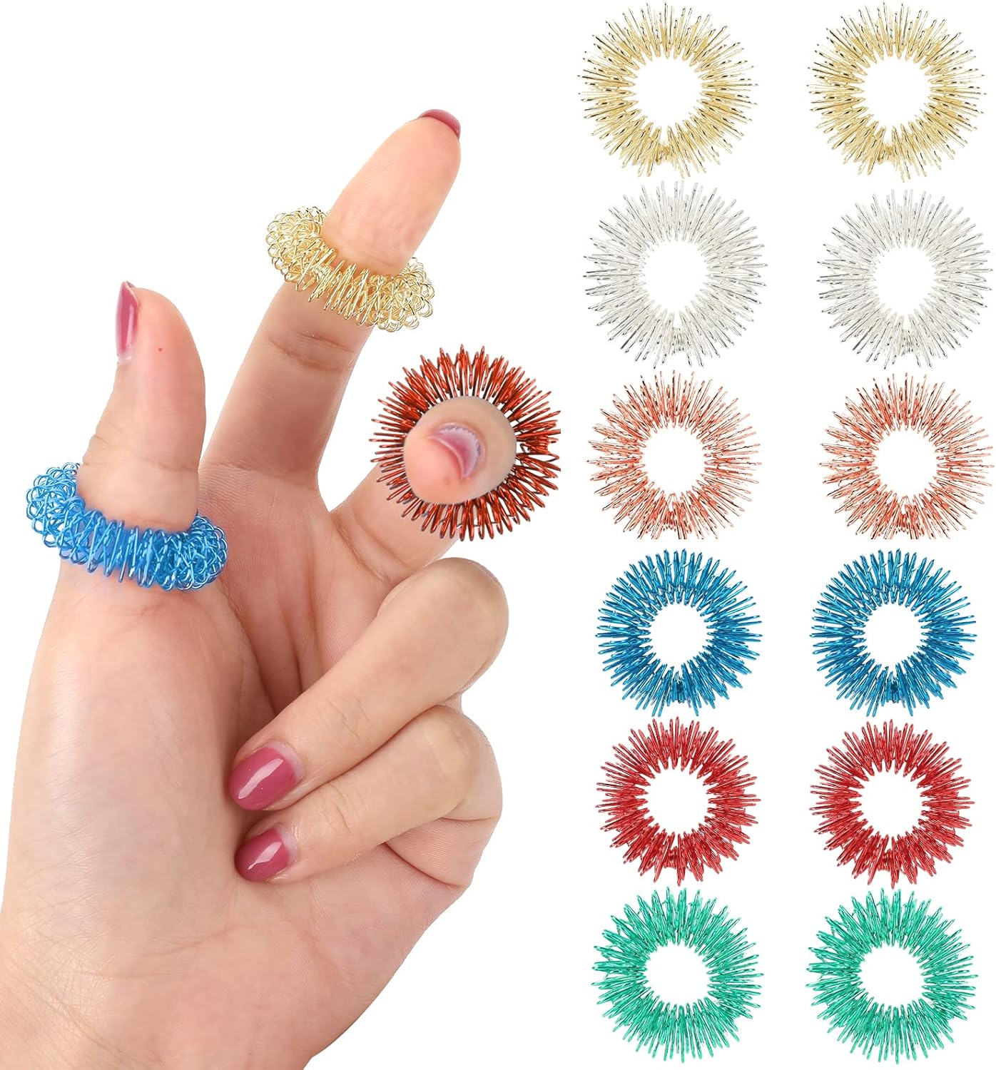 Spiky Sensory Finger Rings
