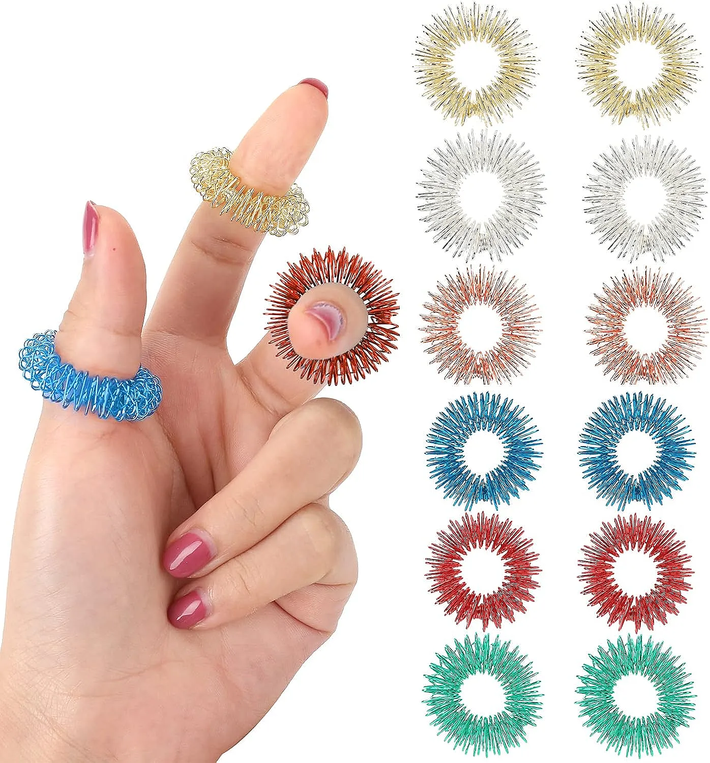 Spiky Sensory Finger Rings